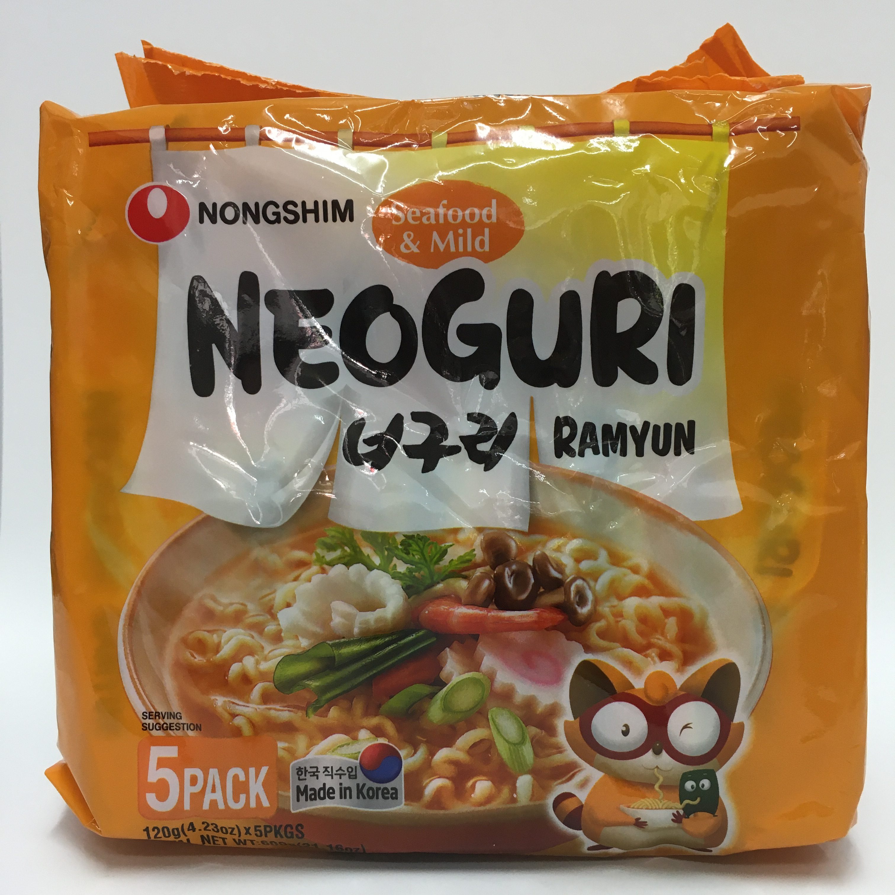 Nongshim Neoguri Ramyun Seafood Mild 120gx5 - Online Asian Shop In Nz