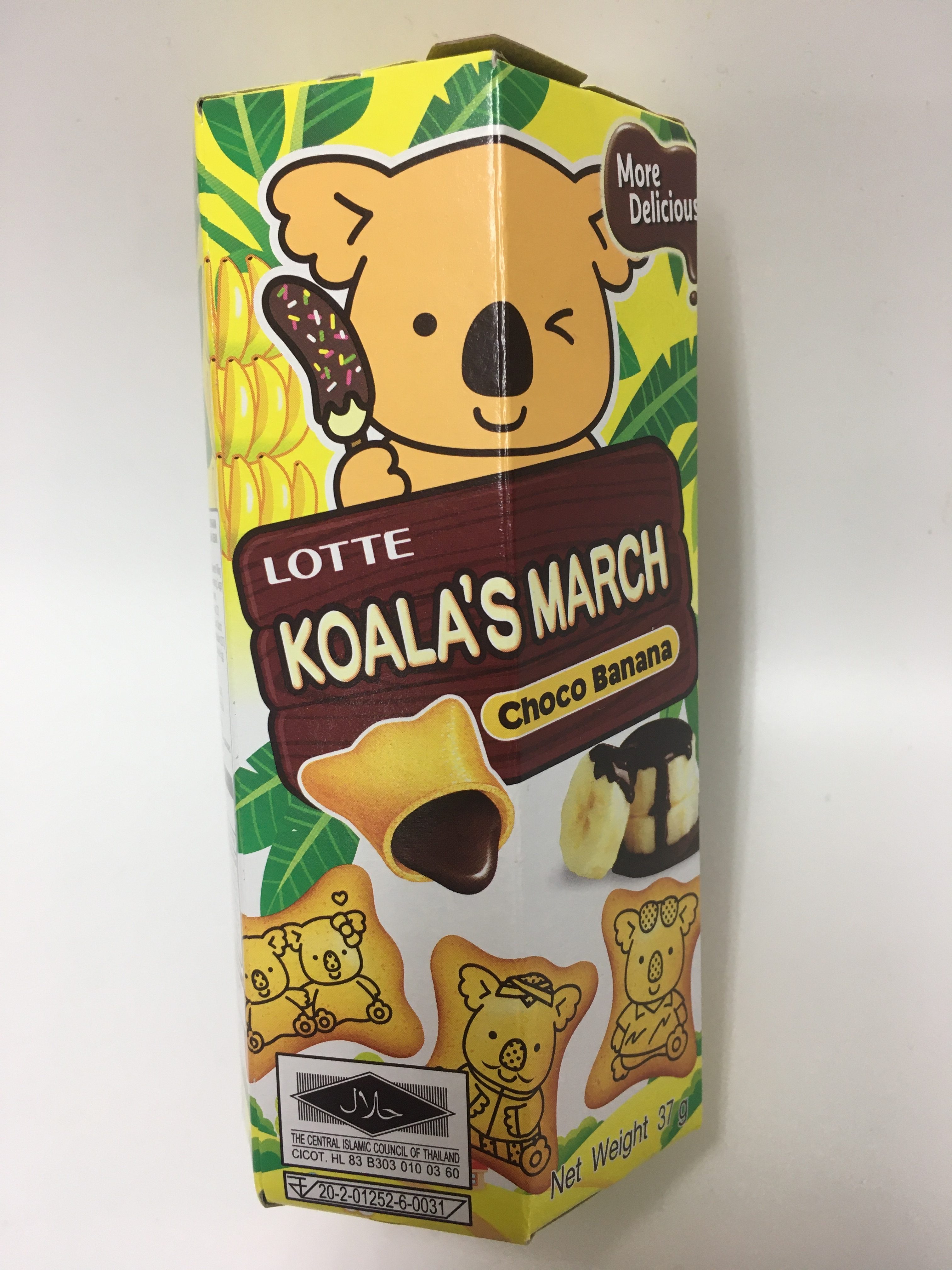 Thai Lotte Chocolate Snack Koalas March Chocolate Banana 37g