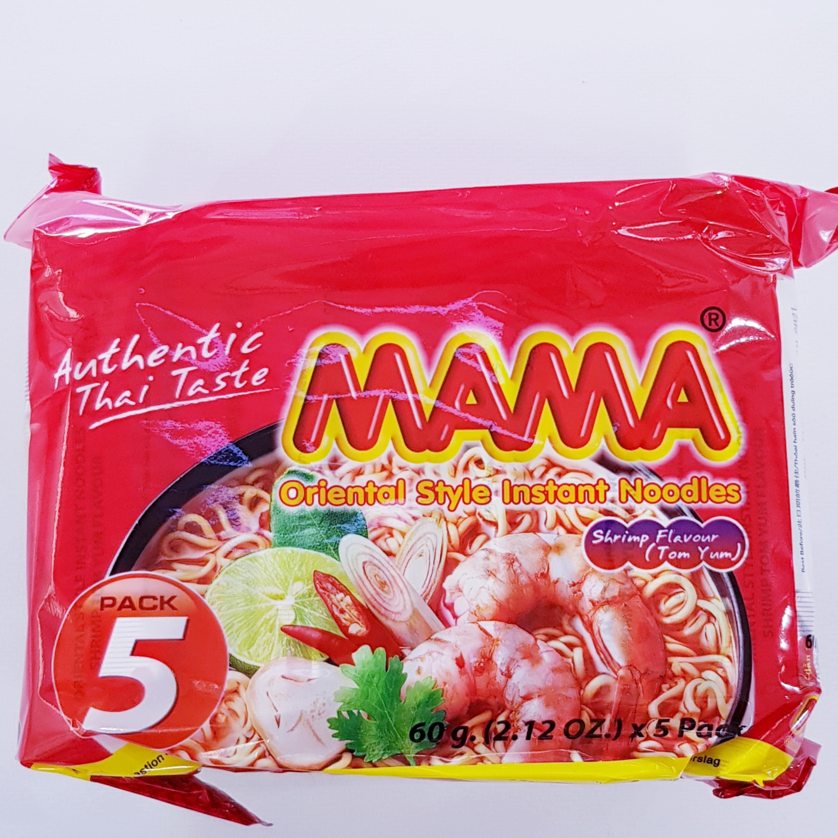 MAMA Oriental Style Instant Noodles Shrimp Flavor (Tom Yum), 2.12 oz